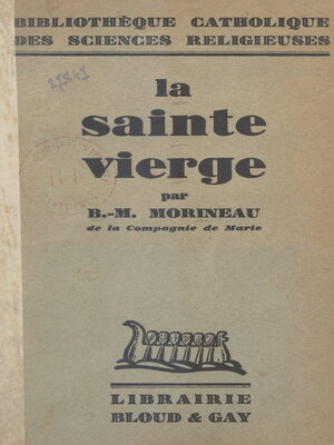 cover image of La Sainte Vierge